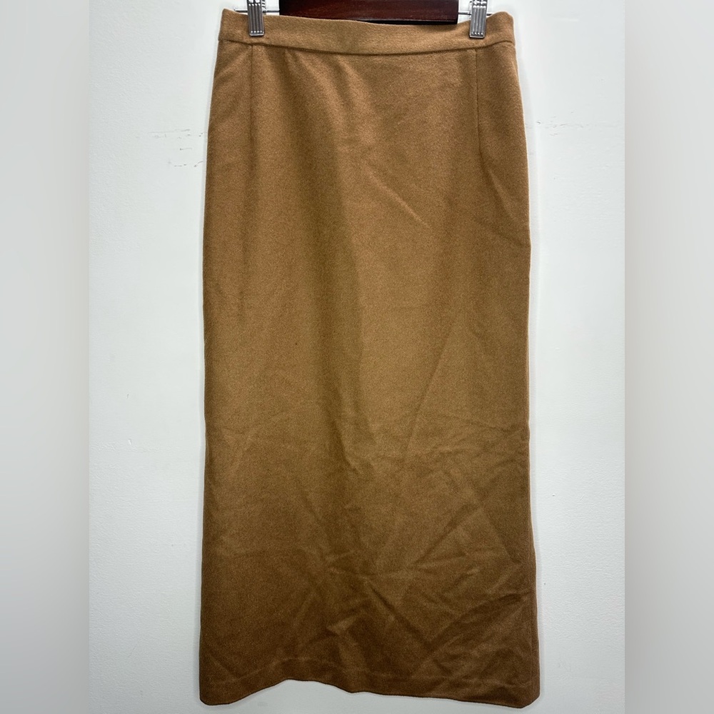 FOXLEY | Tan 100% Cashmere Pencil Skirt | Size 6 | Vintage
